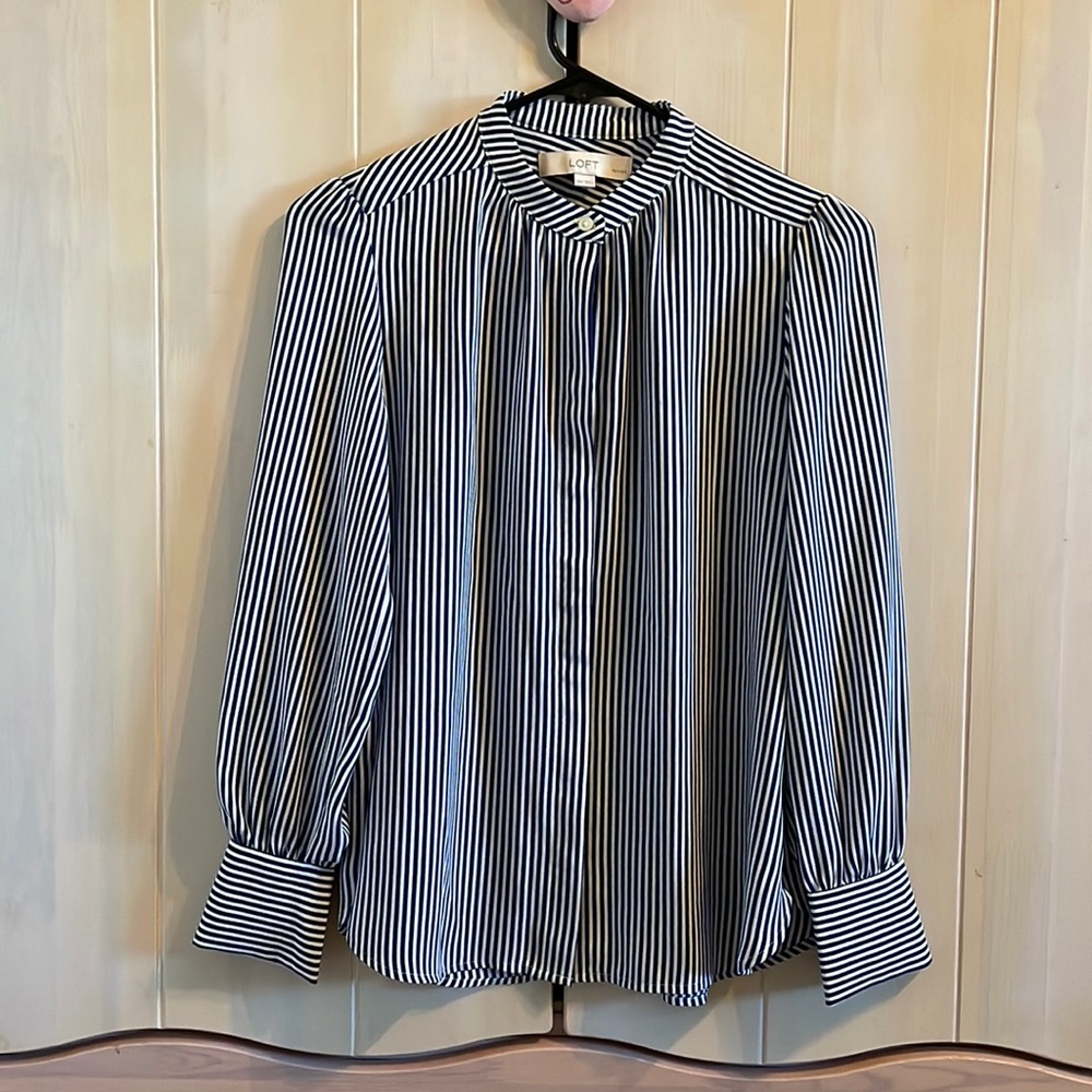 LOFT-puff sleeve blouse